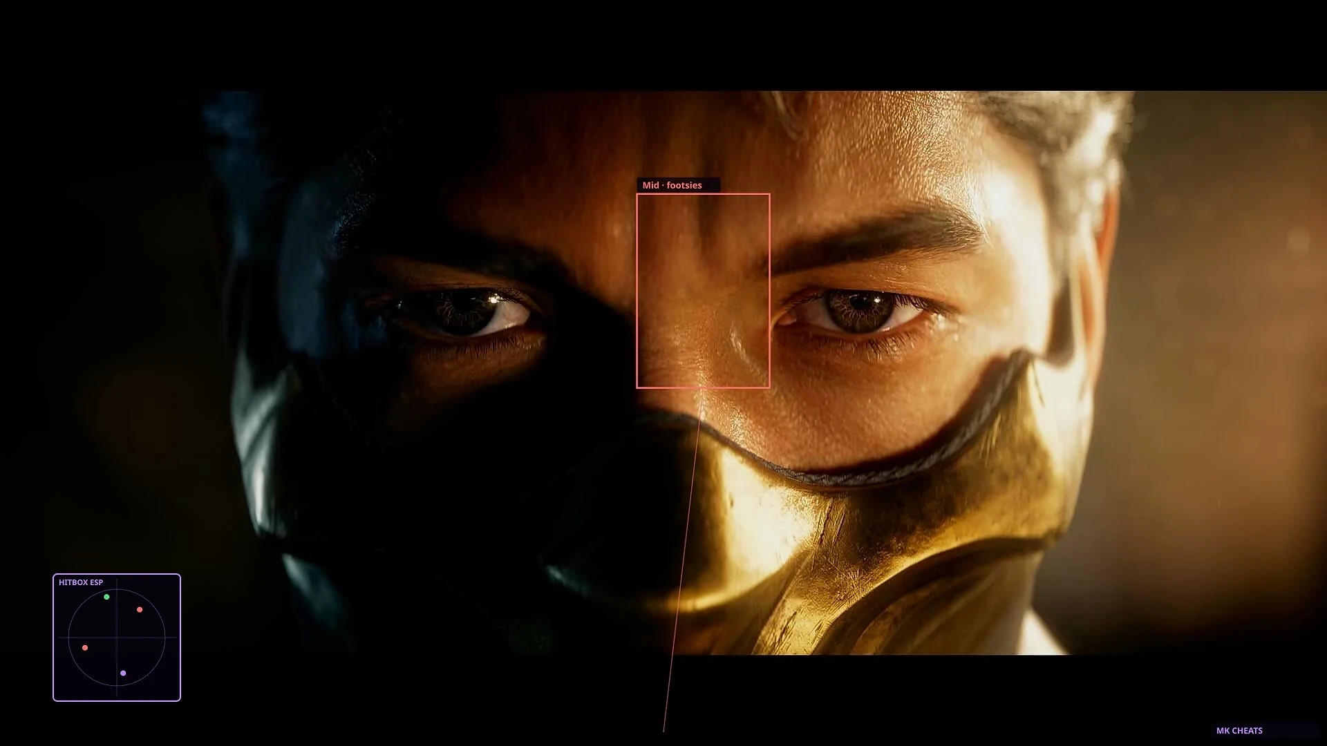 Mortal Kombat 1 spacing readout overlay in Kasual